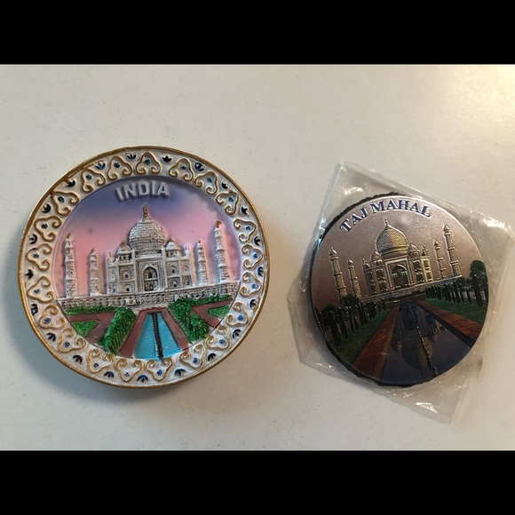 Bundle 5 Brand New-4 New Taj Mahal Magnets & 1 mini decorative plate w/stand 💖 - Picture 5 of 6